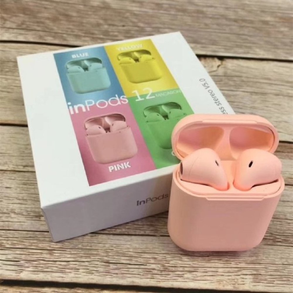 Pink Inpods 12 TWS Bluetooth Wireless Earbuds